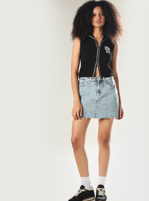 ONLY Ribbed Sleeveless Sweatshirt