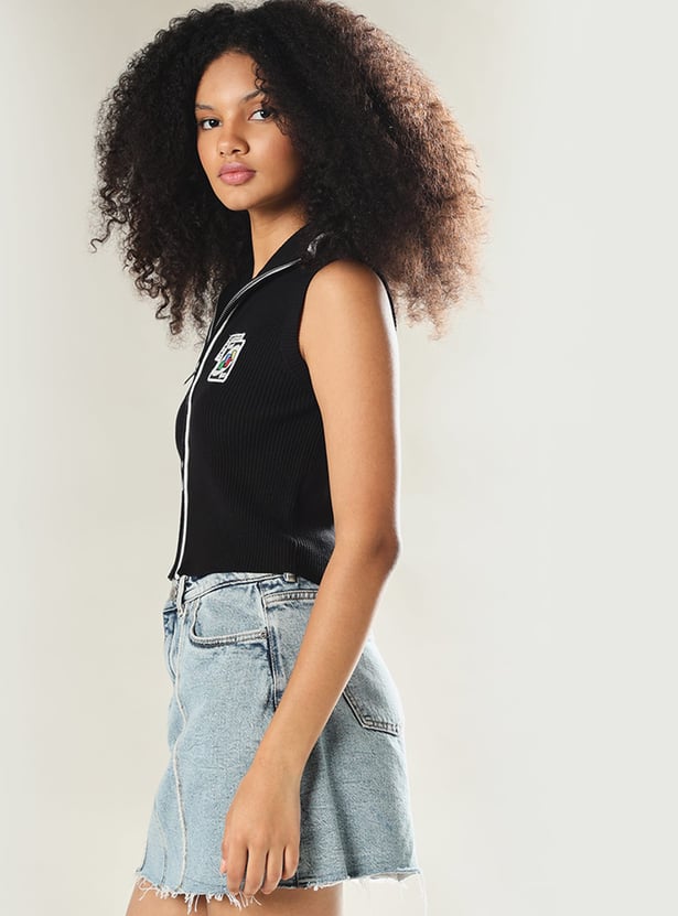 ONLY Ribbed Sleeveless Sweatshirt