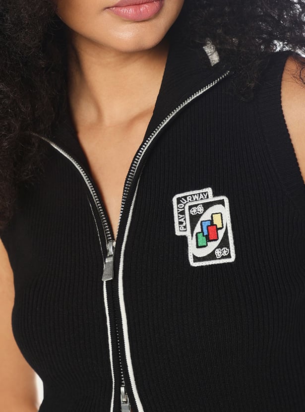 ONLY Ribbed Sleeveless Sweatshirt