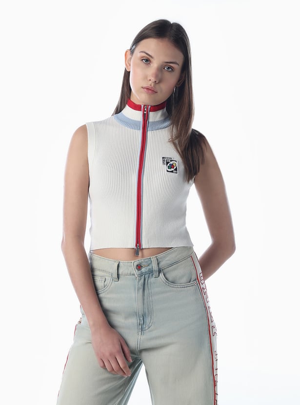 ONLY Ribbed Sleeveless Sweatshirt