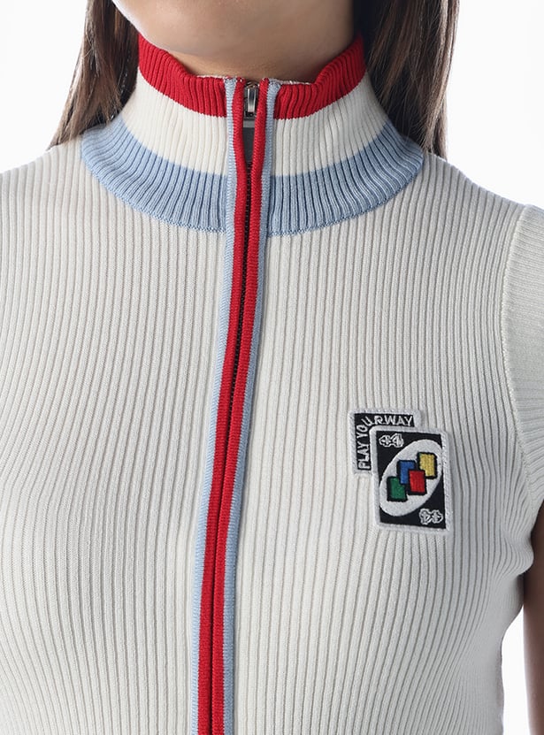 ONLY Ribbed Sleeveless Sweatshirt
