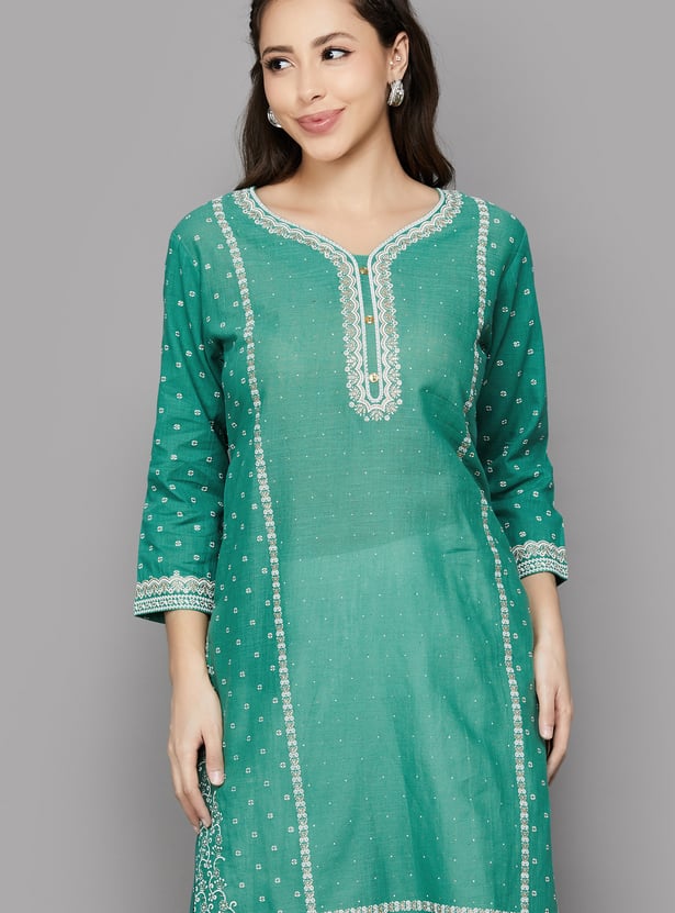 SPAN Printed Straight Kurta