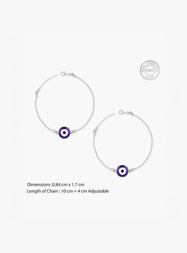 GIVA Evil Eye Cutie Sterling Silver Anklet