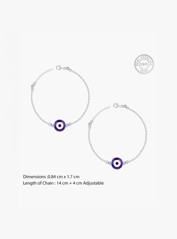 GIVA Evil Eye Cutie Sterling Silver Anklet