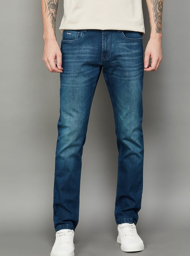 RARE RABBIT Washed Slim Tapered Jeans