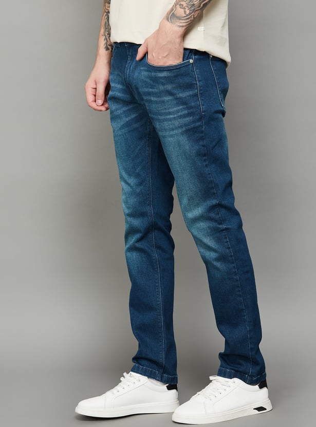 RARE RABBIT Washed Slim Tapered Jeans