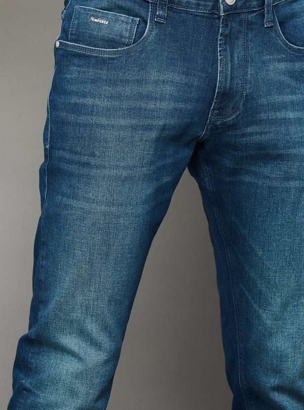 RARE RABBIT Washed Slim Tapered Jeans