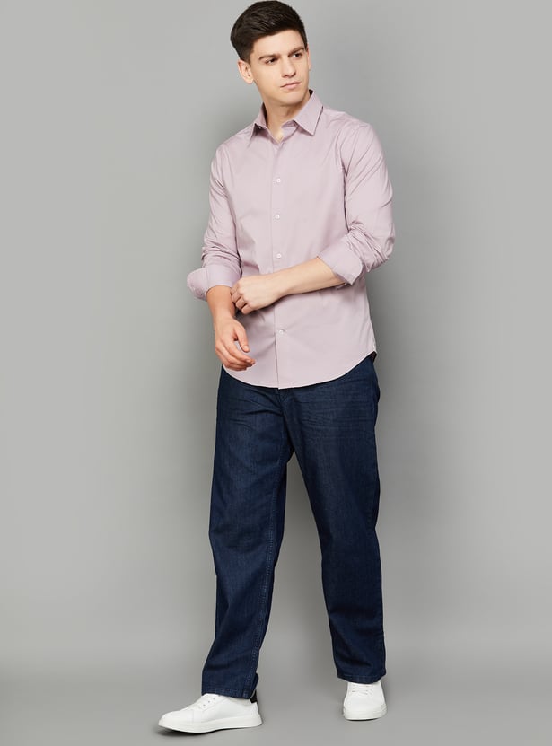 RARE RABBIT Solid Regular Fit Shirt