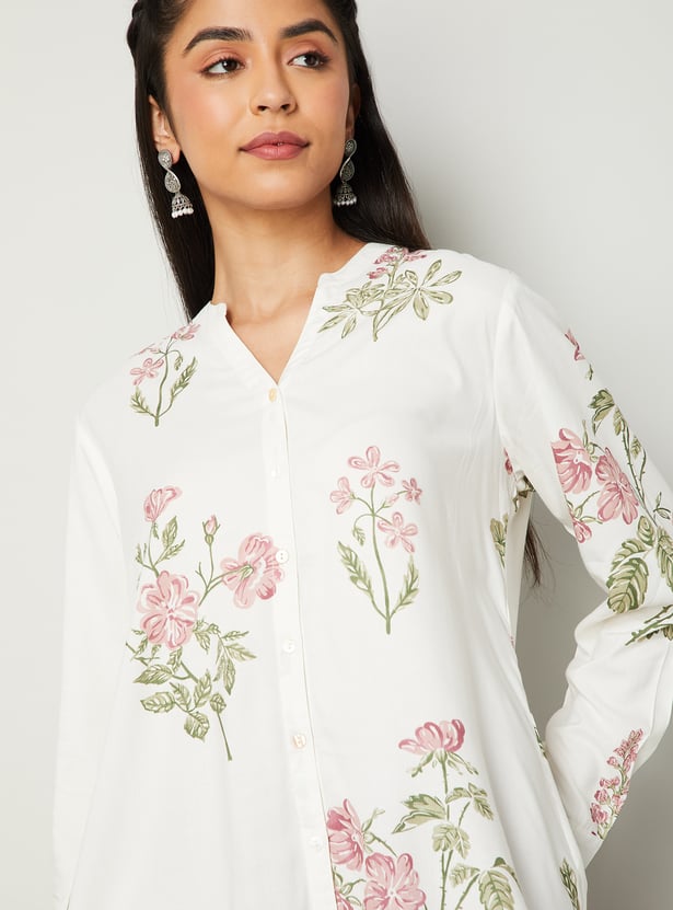 MELANGE Floral Print Tunic