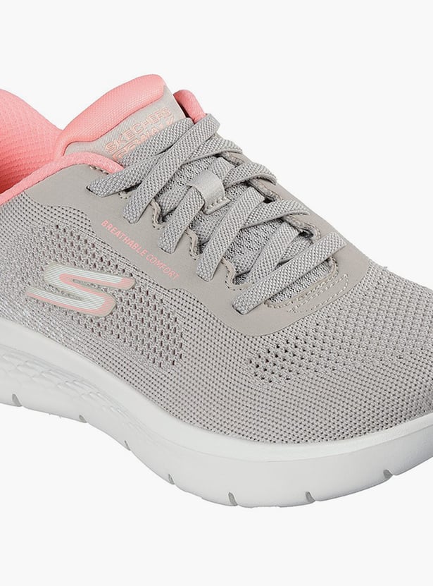 SKECHERS Go Walk Lace-Up Air-Cooled Sports Shoes