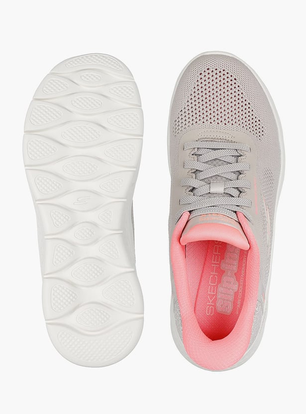 SKECHERS Go Walk Lace-Up Air-Cooled Sports Shoes
