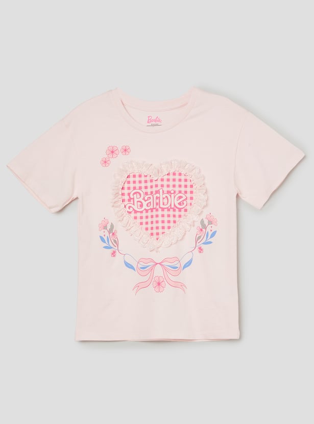Kidsville Barbie Printed T-shirt