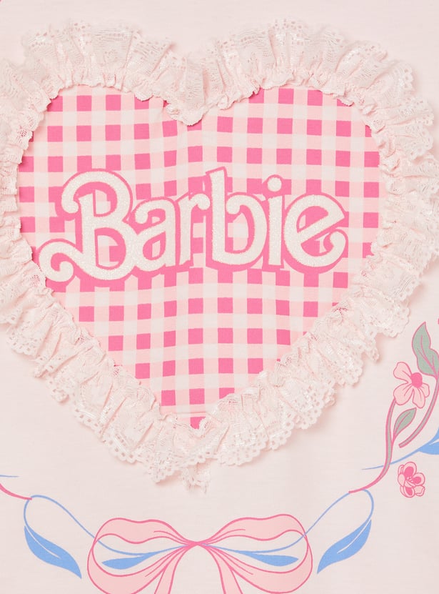 Kidsville Barbie Printed T-shirt