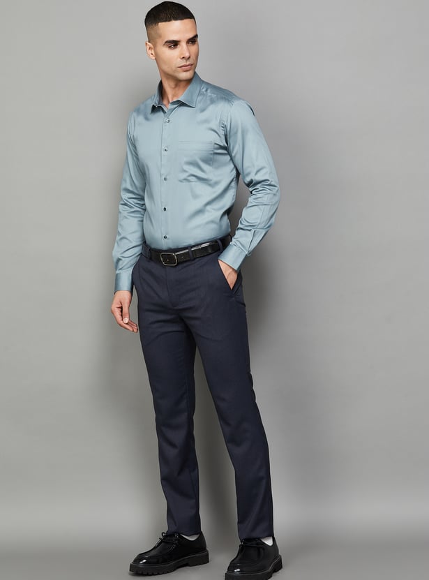 PARK AVENUE Solid Slim Fit Formal Shirt