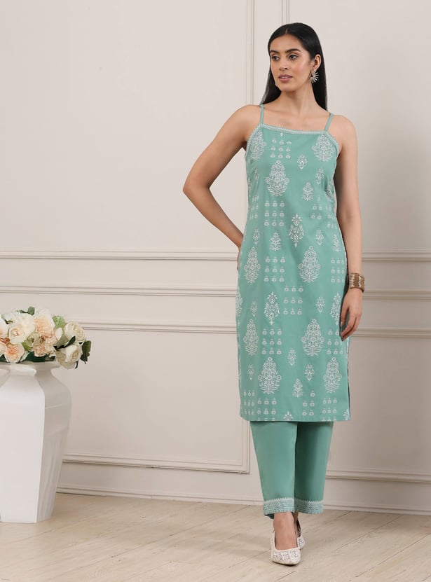 BIBA Printed Straight Kurta Set