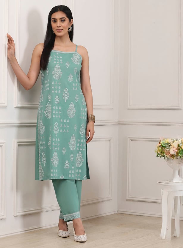 BIBA Printed Straight Kurta Set