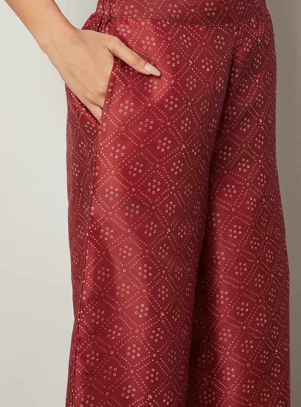 MELANGE Bandhani Straight Kurta Set