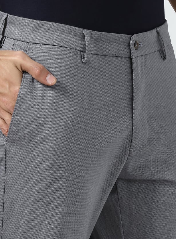 BLACKBERRYS CASUAL Solid Slim Straight Trousers