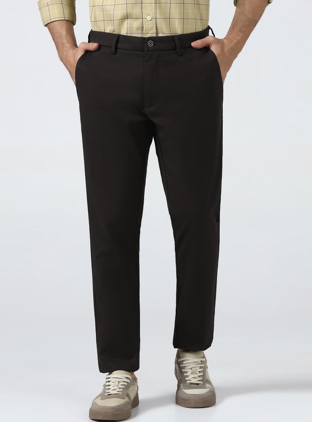 BLACKBERRYS CASUAL Solid Super Slim Trousers