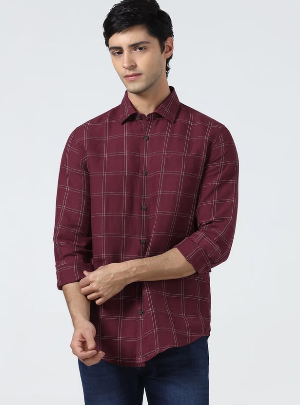BLACKBERRYS CASUAL Checked Slim Fit Shirt