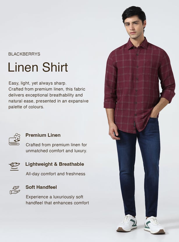 BLACKBERRYS CASUAL Checked Slim Fit Shirt