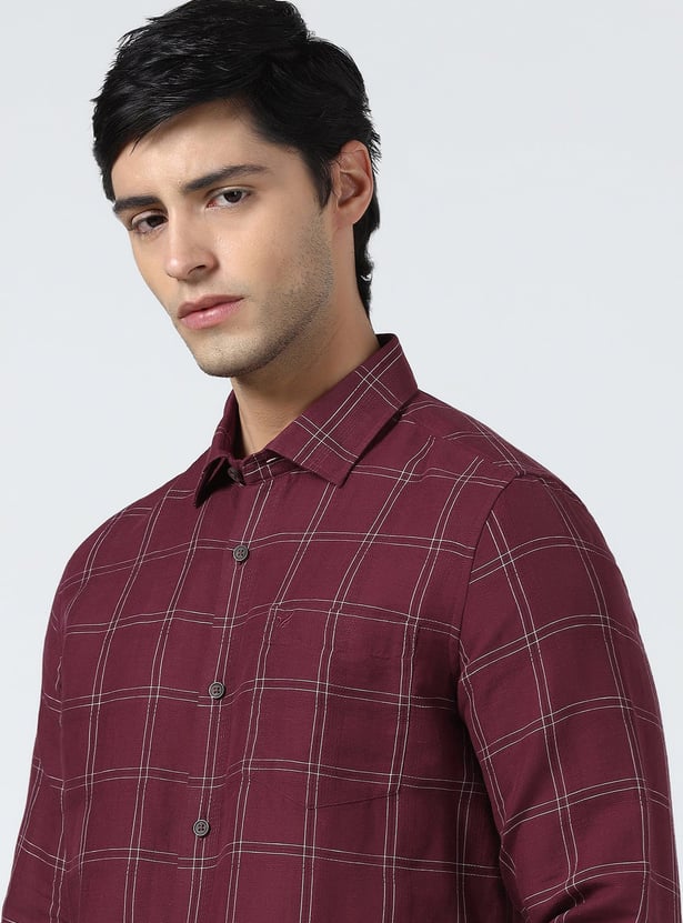 BLACKBERRYS CASUAL Checked Slim Fit Shirt