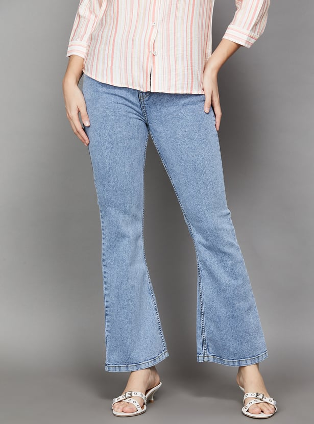 KRAUS Washed Flared Jeans