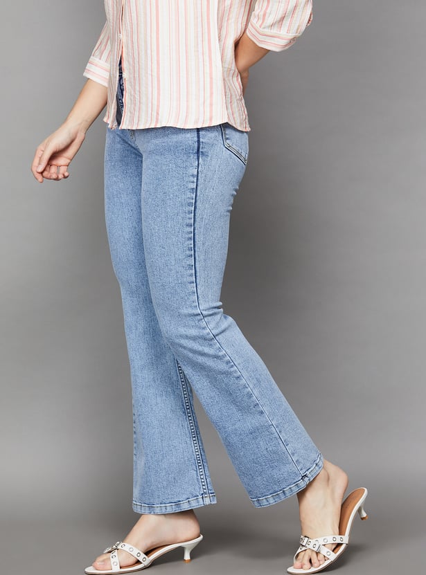 KRAUS Washed Flared Jeans