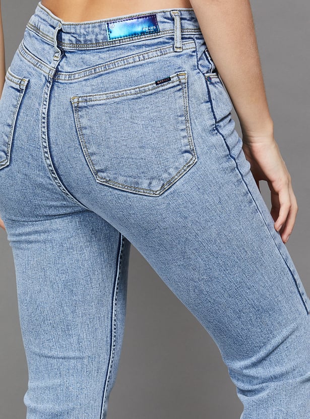 KRAUS Washed Flared Jeans