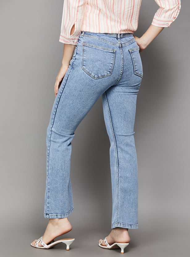 KRAUS Washed Flared Jeans