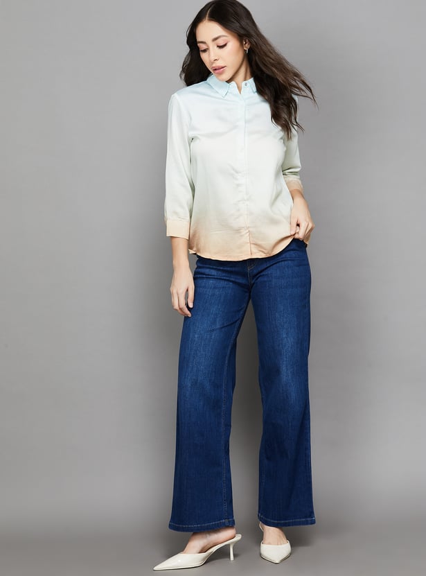 KRAUS Solid Wide Leg Jeans