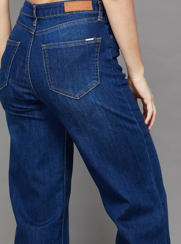KRAUS Solid Wide Leg Jeans