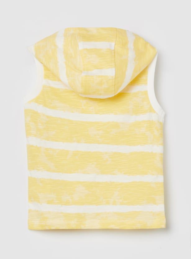 FAME FOREVER Boys Striped Hooded T-shirt