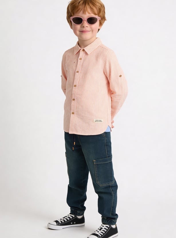 FAME FOREVER Boys Striped Shirts