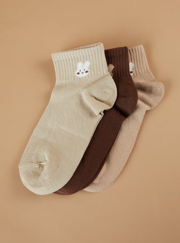 GINGER Ankle Length Socks - Pack of 3