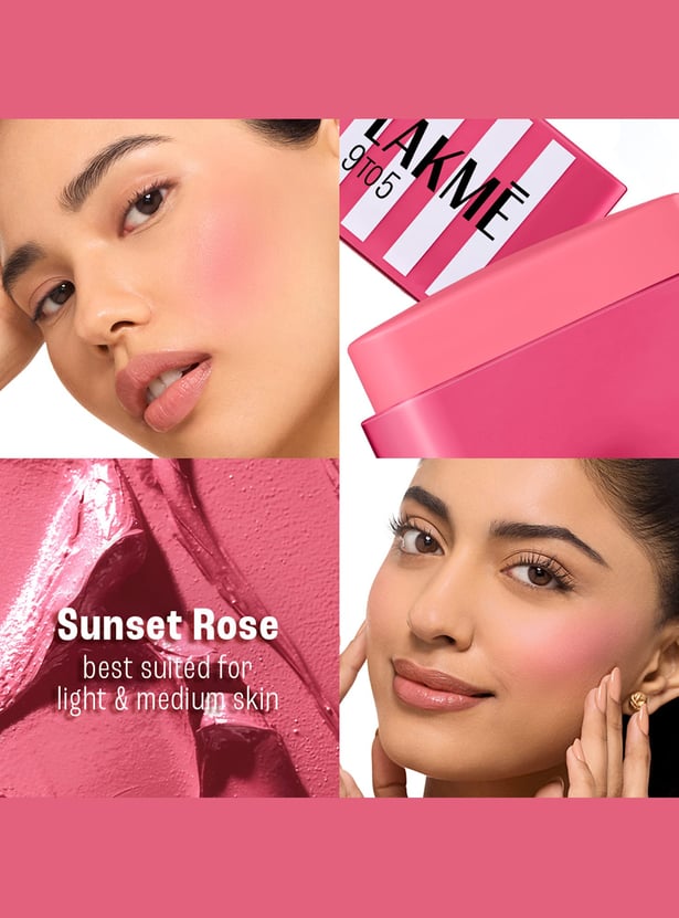 LAKME 9to5 Hya Matte Beach Edit Blush - Sunset Rose - 8.6g