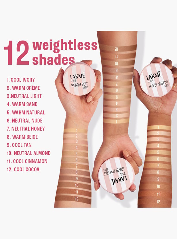 LAKME 9to5 Hya Matte Beach Edit Foundation - Cool Ivory - 12g