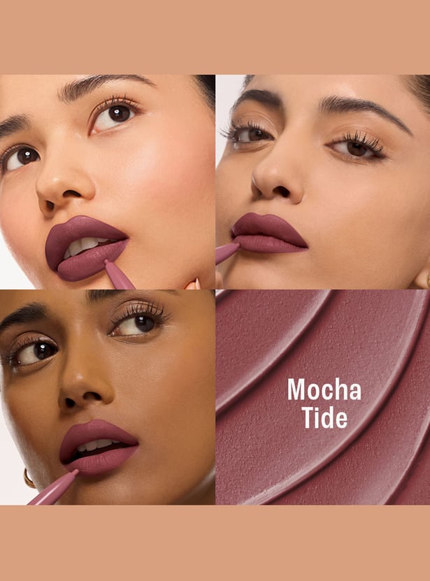 LAKME 9to5 Hya Matte Beach Edit 2in1 Lipstick + Liner - Mocha Tide