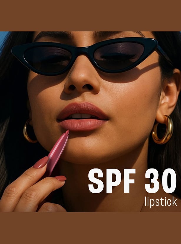 LAKME 9to5 Hya Matte Beach Edit 2in1 Lipstick + Liner - Mocha Tide