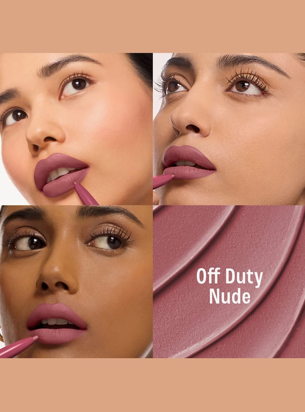 LAKME 9to5 Hya Matte Beach Edit 2in1 Lipstick + Liner - Off Duty Nude