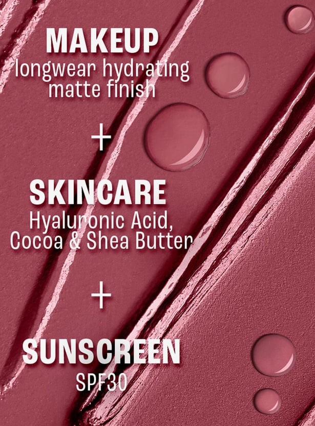 LAKME 9to5 Hya Matte Beach Edit 2in1 Lipstick + Liner - Off Duty Nude