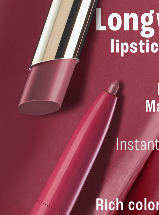 LAKME 9to5 Hya Matte Beach Edit 2in1 Lipstick + Liner - Off Duty Nude