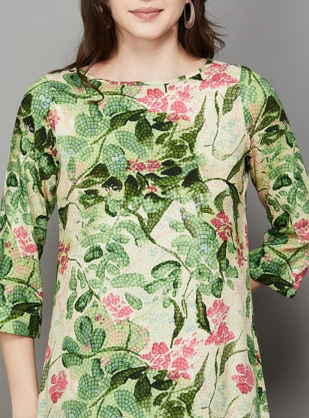 AND Floral Print Straight Dress