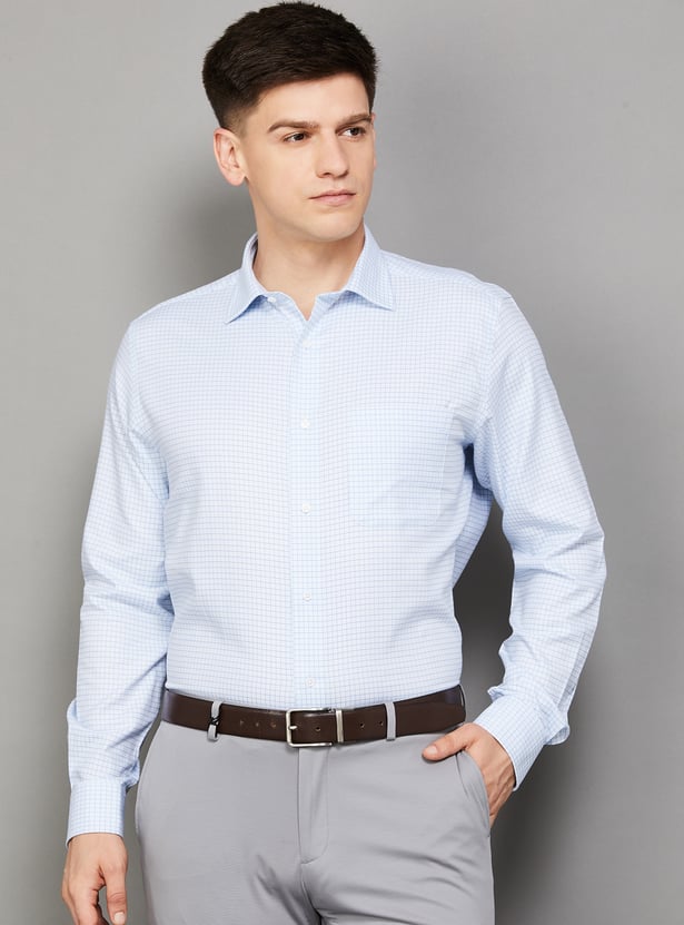 PARK AVENUE Checked Regular Fit Formal Shirt