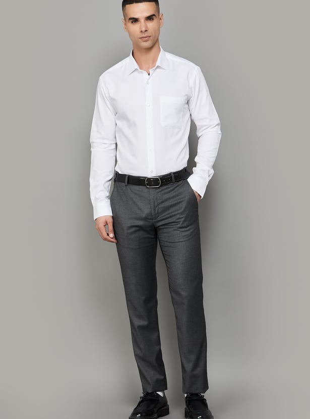 PARK AVENUE Solid Slim Fit Formal Shirt