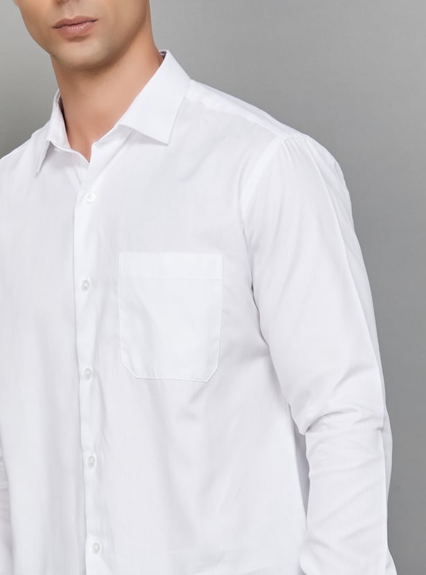 PARK AVENUE Solid Slim Fit Formal Shirt