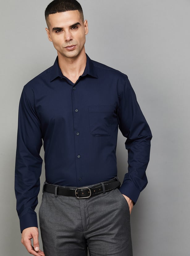 PARK AVENUE Solid Slim Fit Formal Shirt