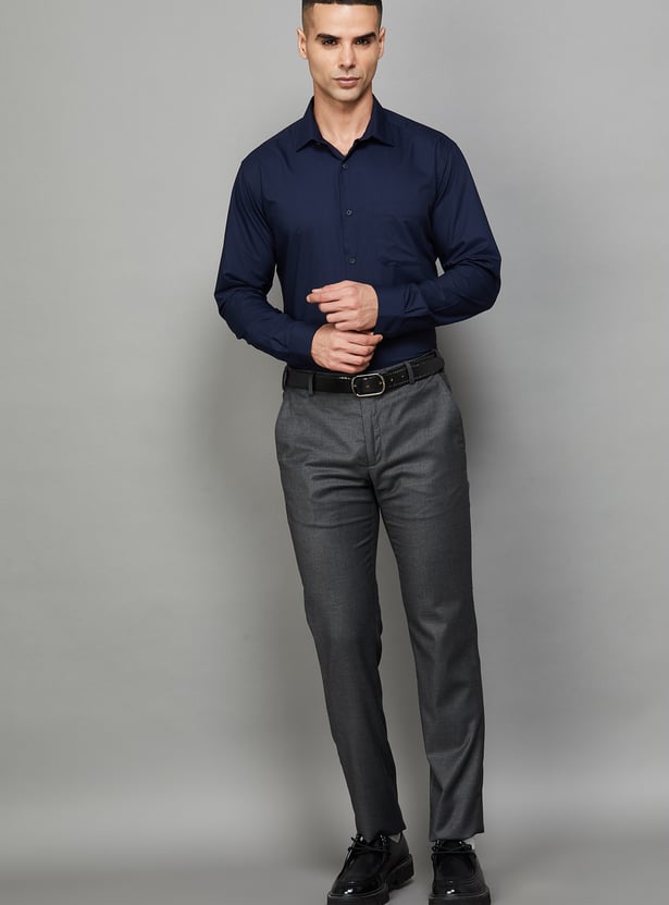 PARK AVENUE Solid Slim Fit Formal Shirt