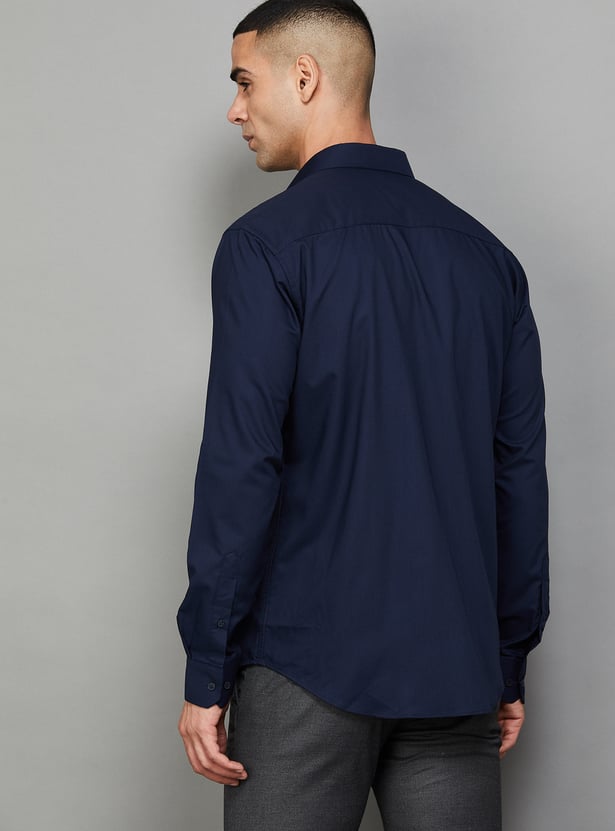 PARK AVENUE Solid Slim Fit Formal Shirt