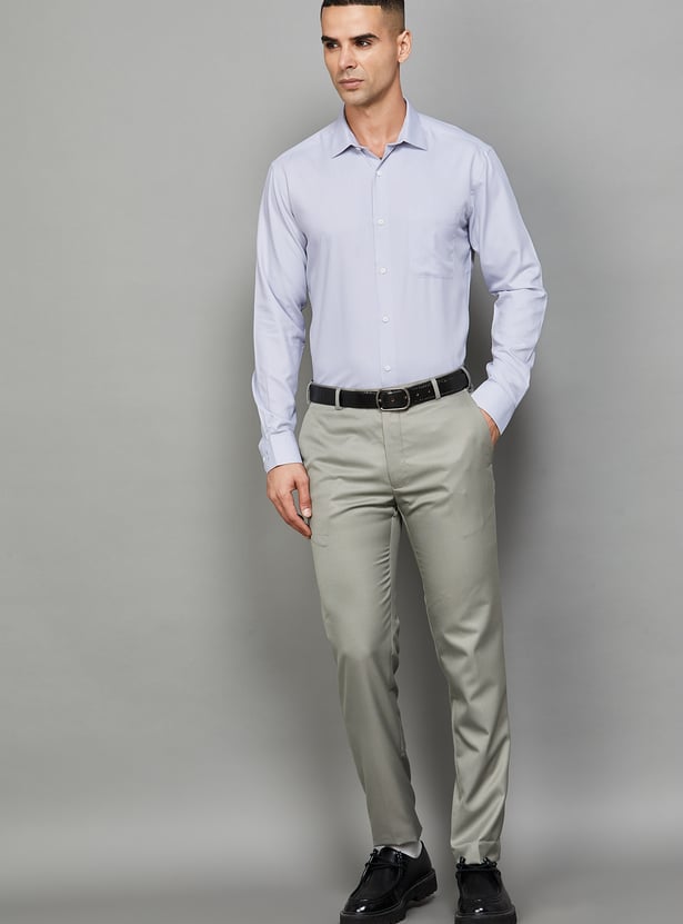 PARK AVENUE Solid Slim Fit Formal Shirt